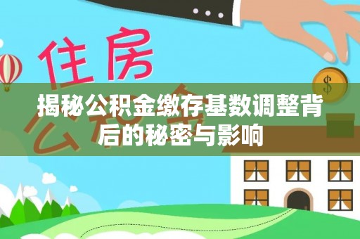 雅江揭秘公积金缴存基数调整背后的秘密与影响