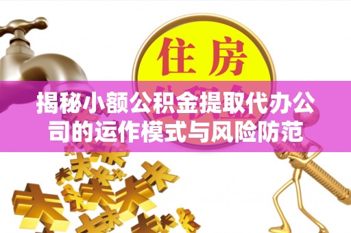 雅江揭秘小额公积金提取代办公司的运作模式与风险防范