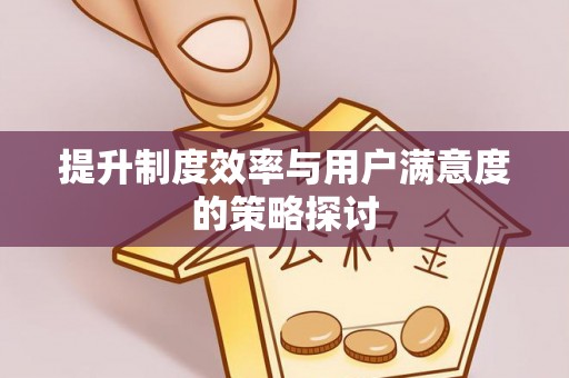 雅江提升制度效率与用户满意度的策略探讨